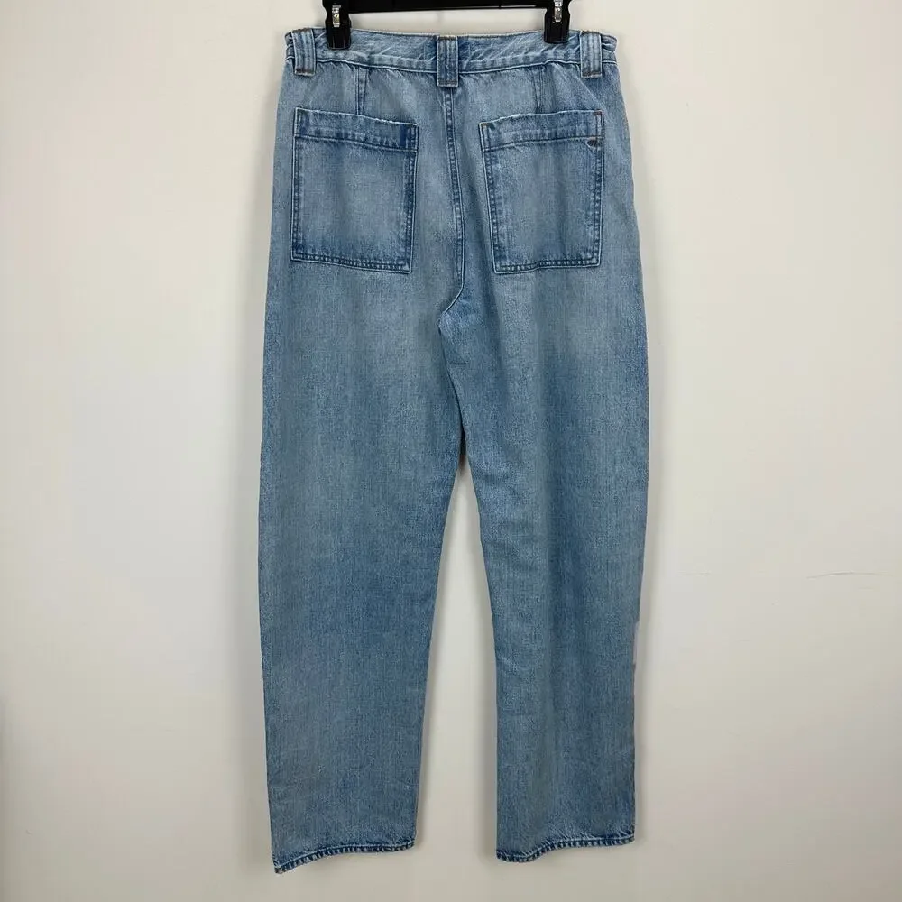 Madewell The Tall Balloon Jean Raebrook Wash Blue High Rise Rigid US 30T NWT